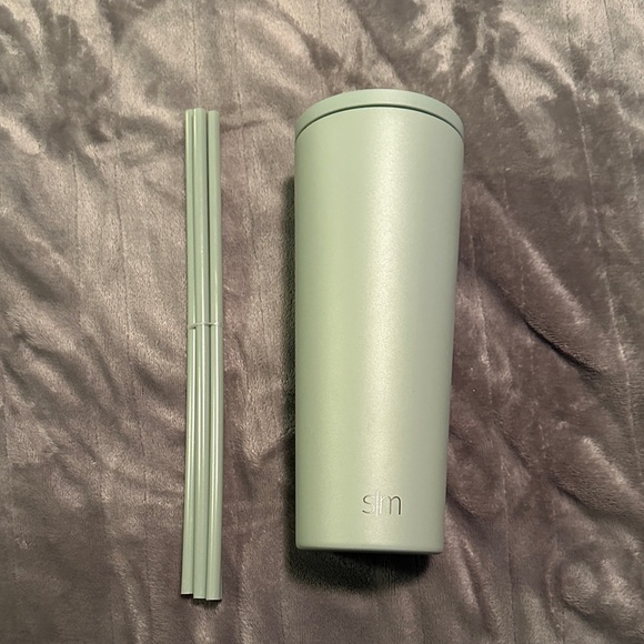 Simple Modern Sage Green Tumbler with Straw’s - Picture 1 of 5